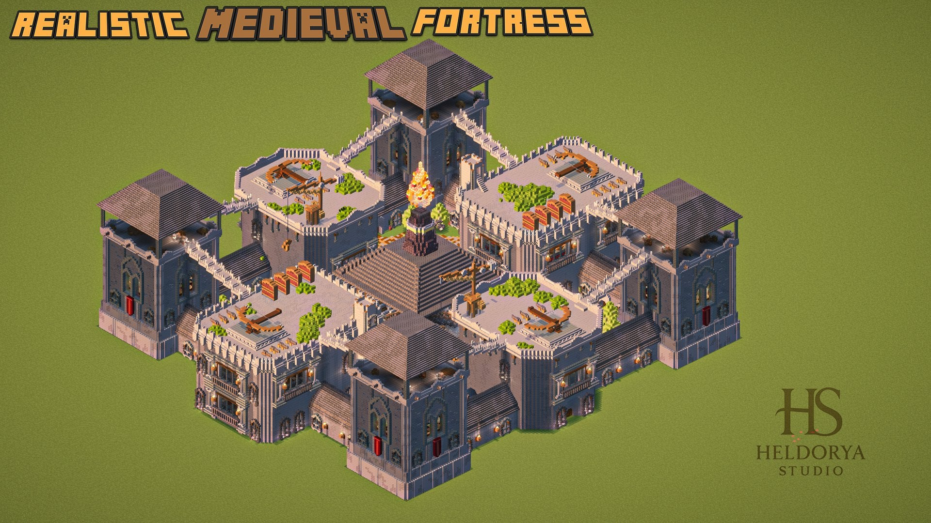 🏰 Royal Twin Crown Citadel – Dual Kingdom Medieval Castle & Arena Complex 🏰