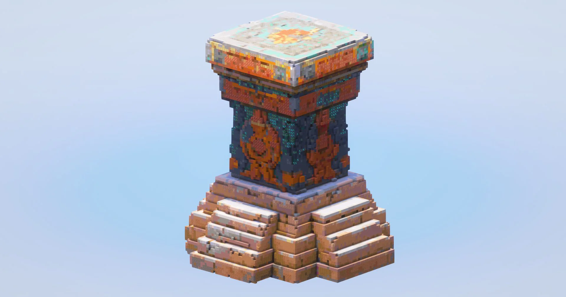 Aztec Stone Column