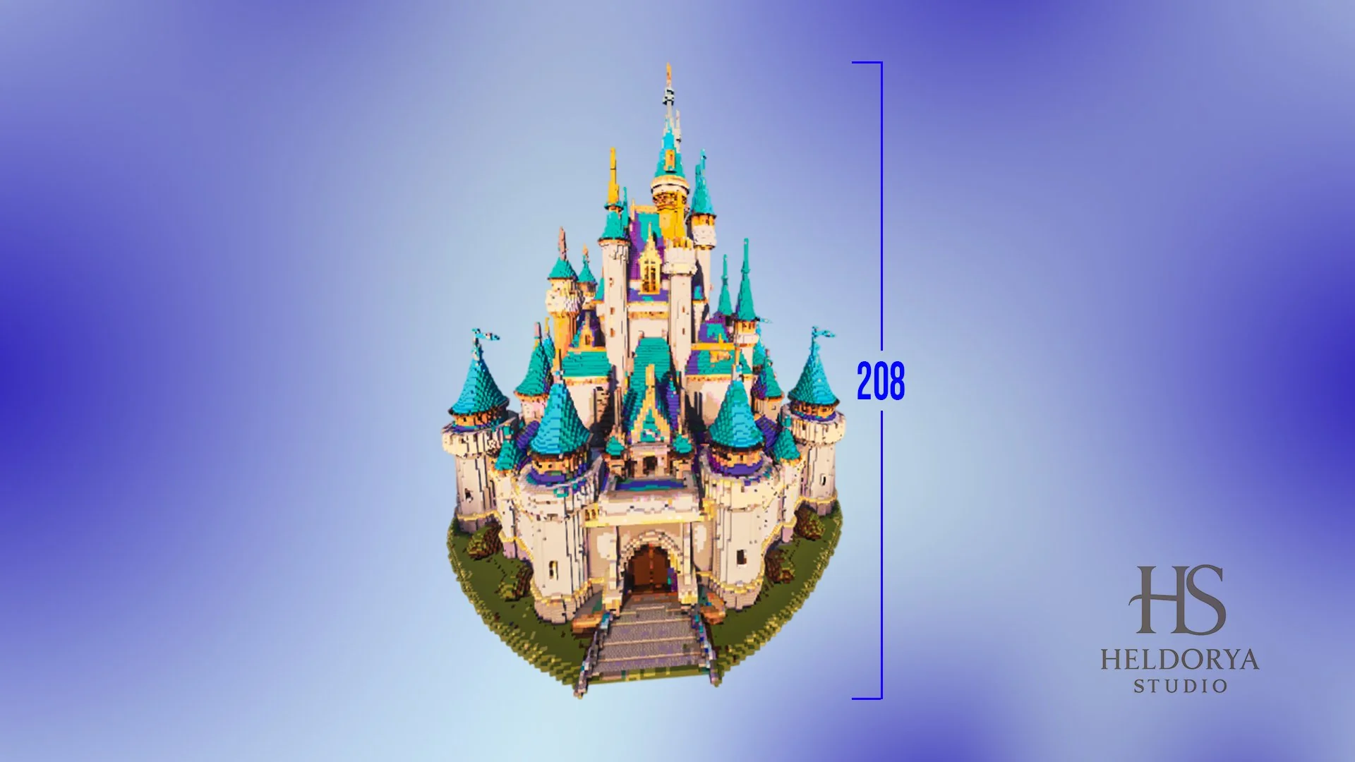 Beautiful Blue Castle - Fantasy