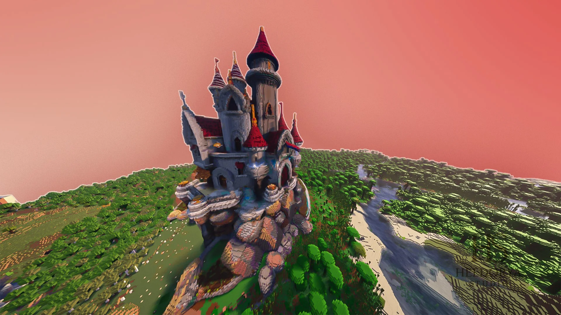 Beautiful Red Castle - Fantasy - Fable
