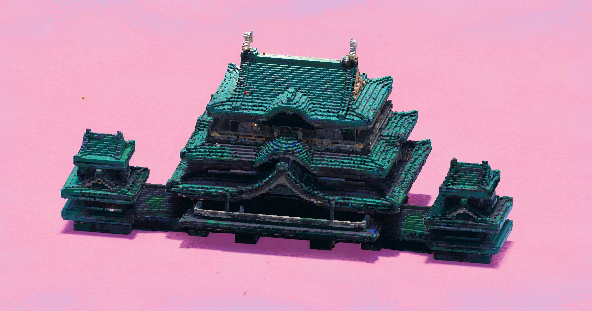 Blue Japanese Castle