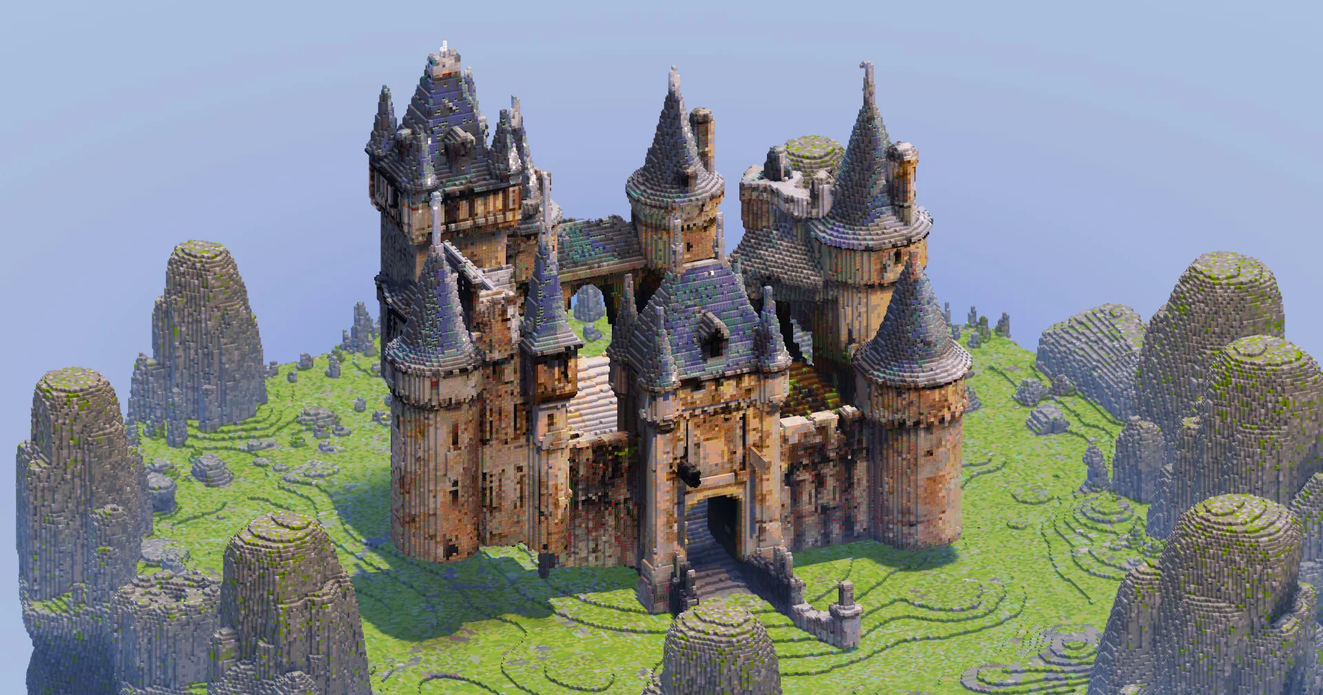 Blue Medieval Castle