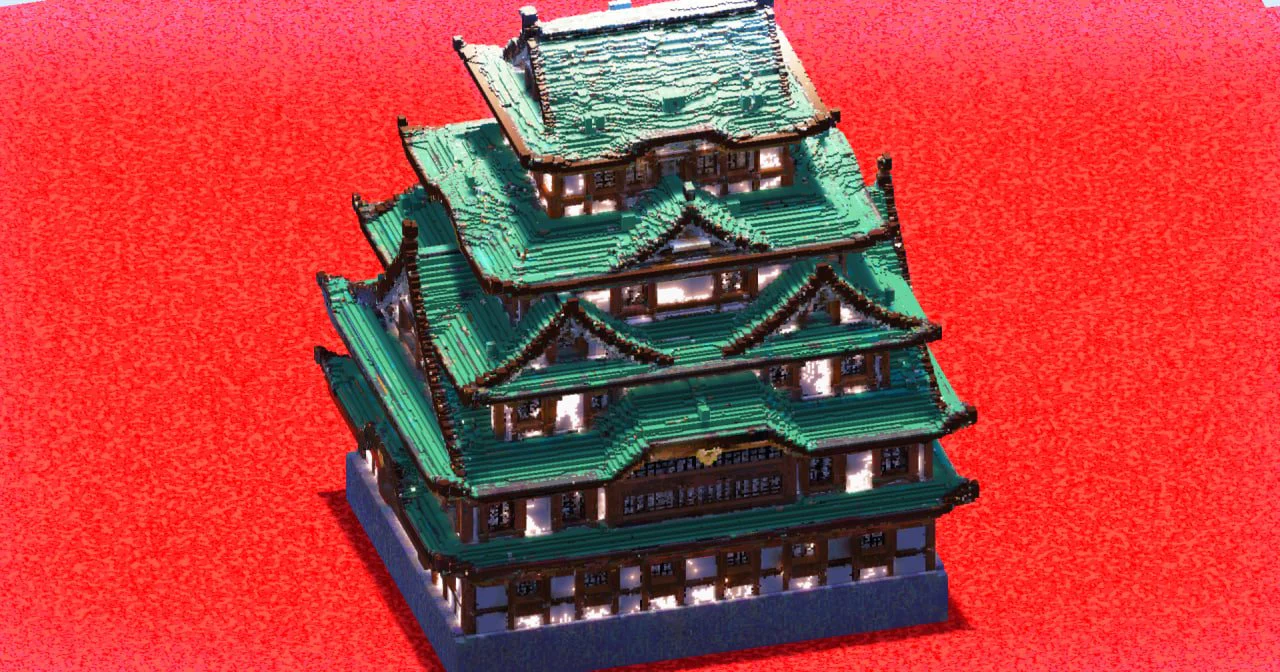 Blue Roof Japanese Castle