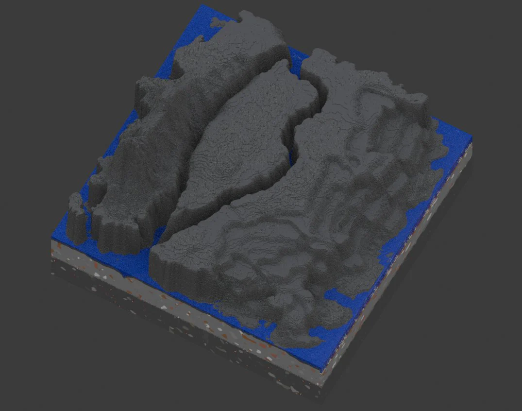 Custom Basalt Cliffs Survival Map