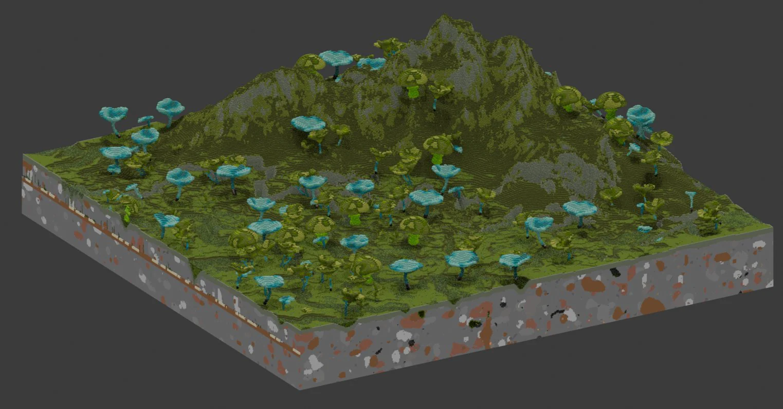 Custom Radioactive World Map 500x500 Blocks