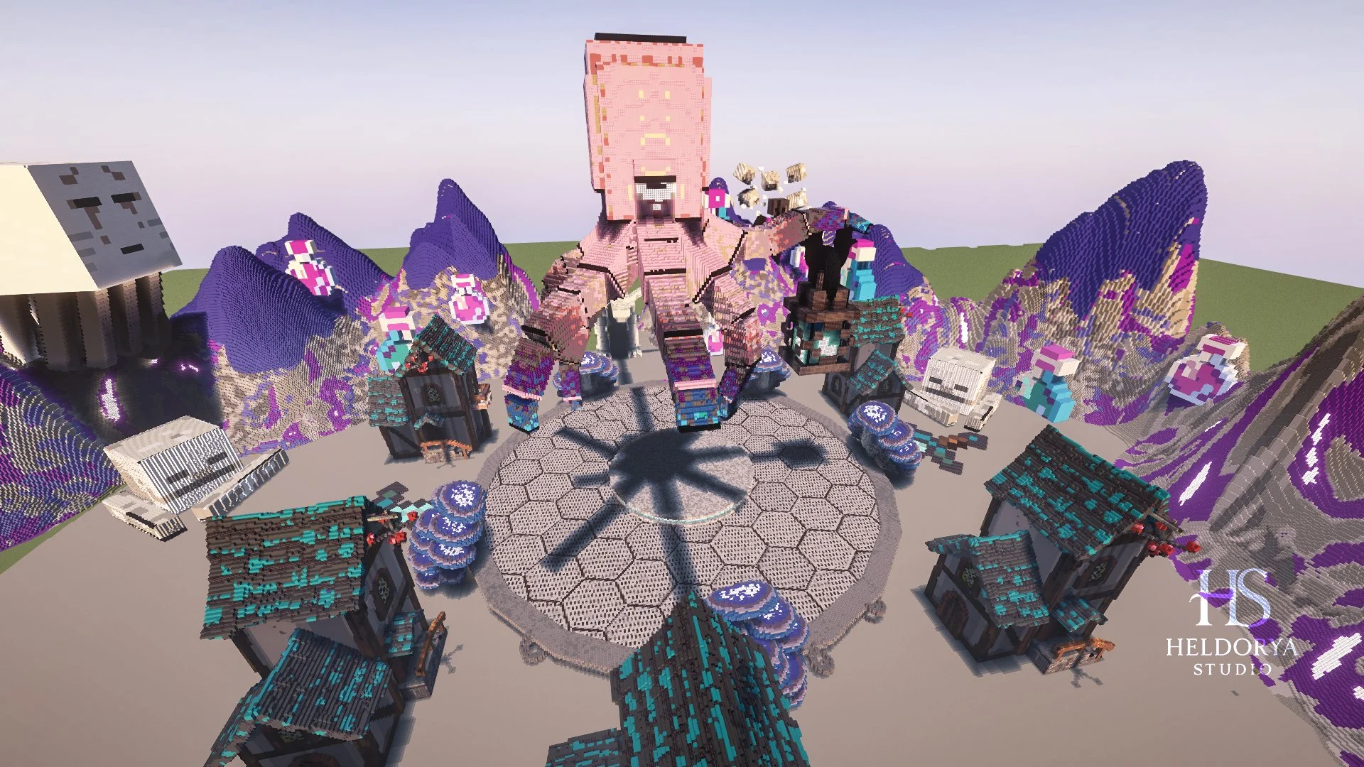 Giant Octopus Purple Monument Arena