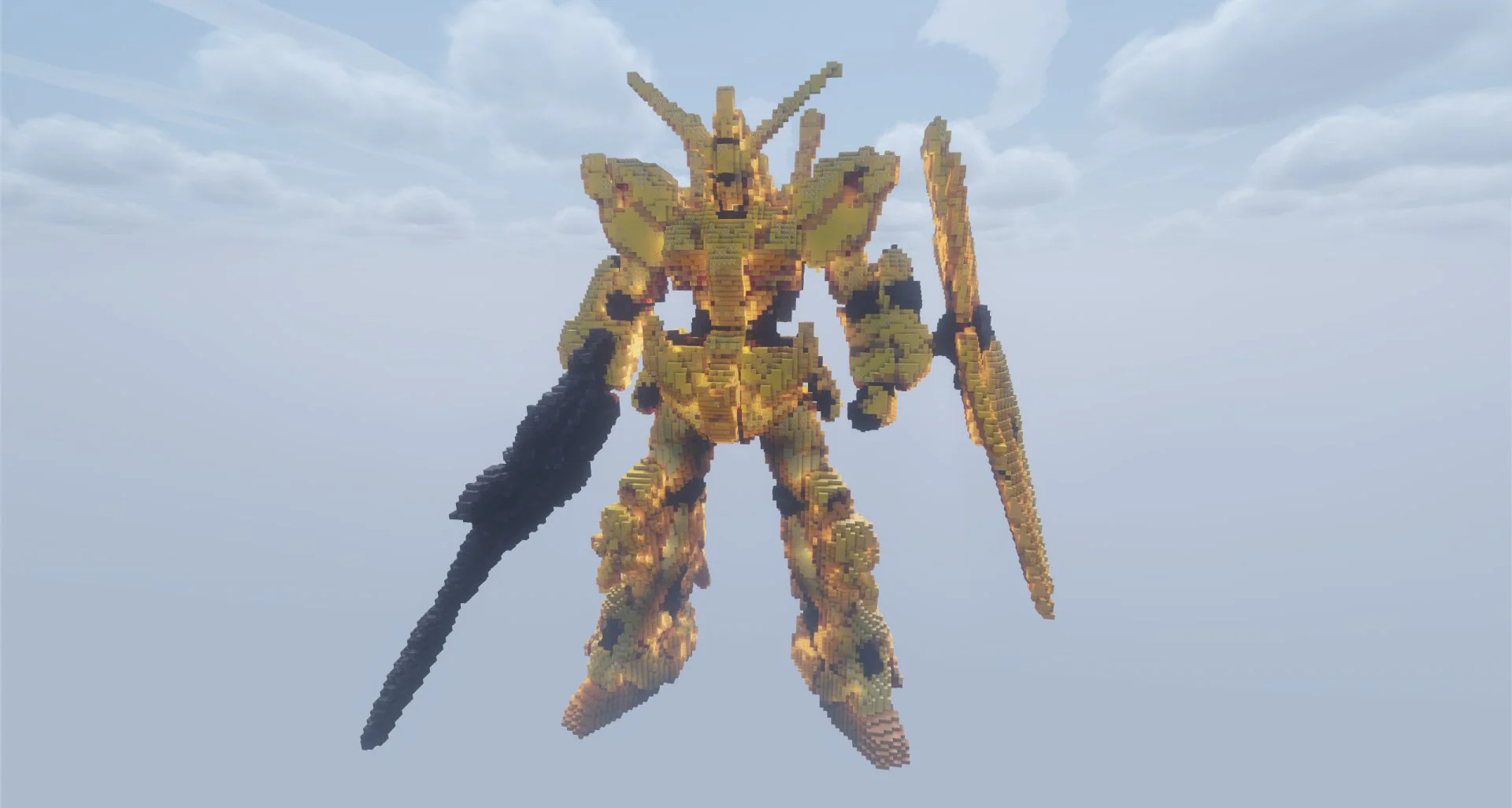 Golden Mecha Guardian Statue