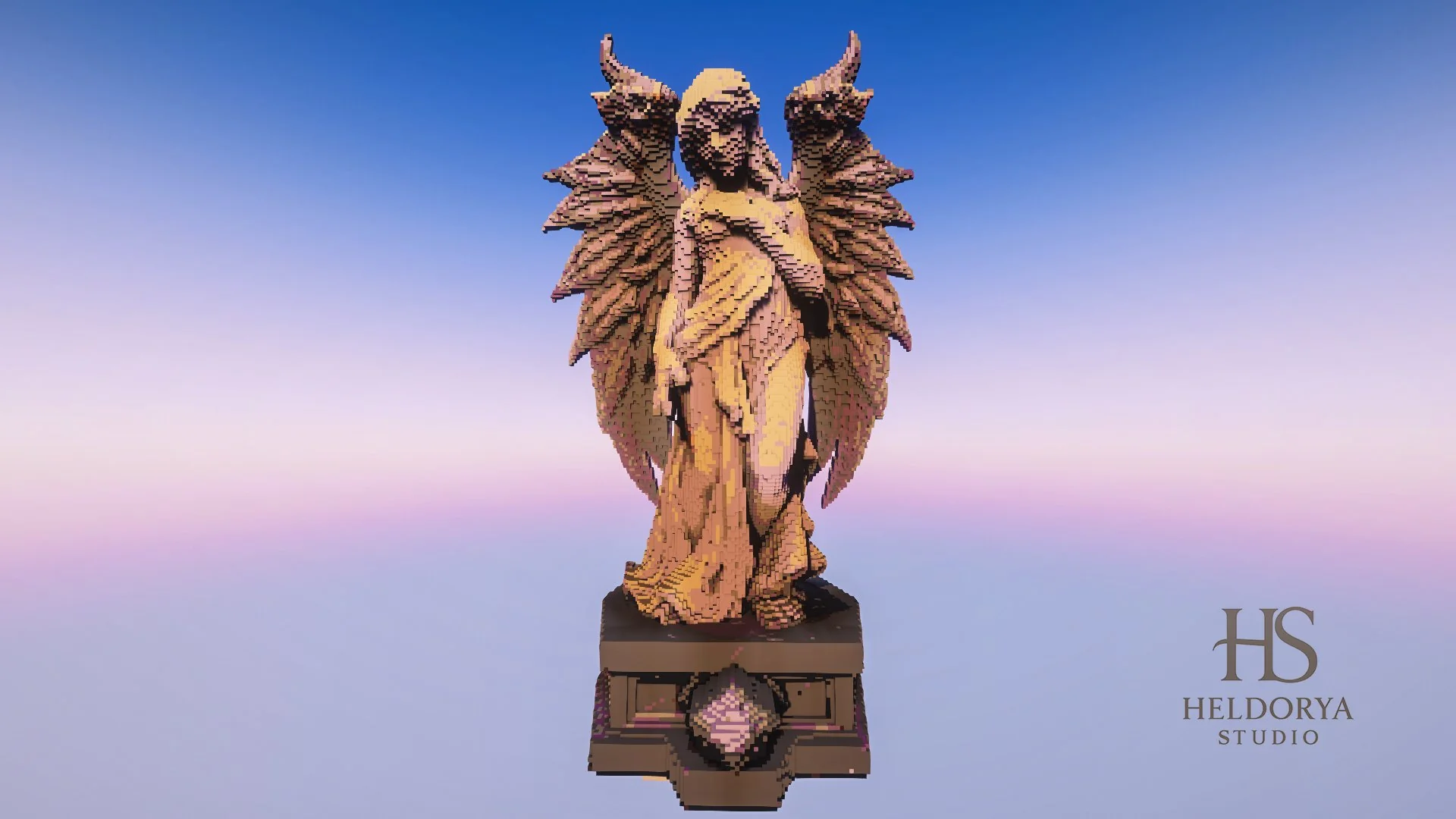 Gothic Angel Statue - Dark