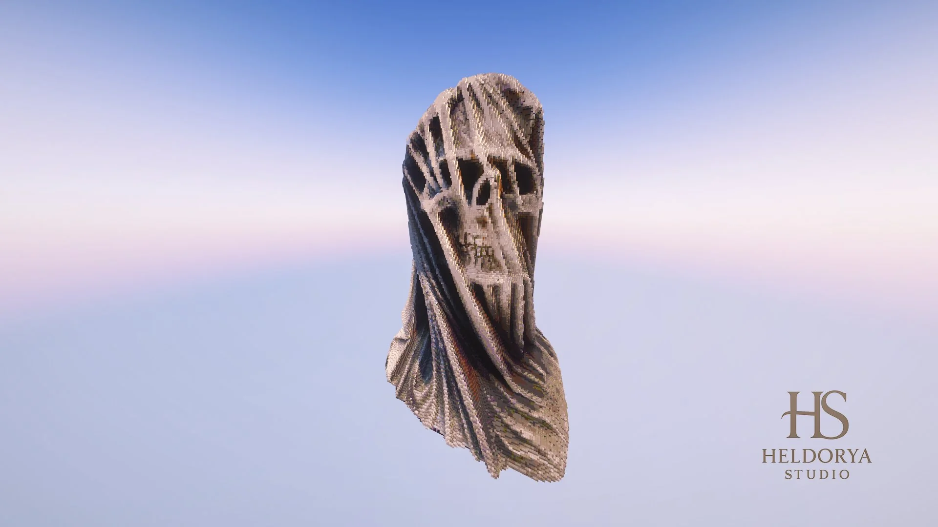 Gothic Veil Death Statue | Giant | Ultra-Detailed Gothic Monument for Minecraft