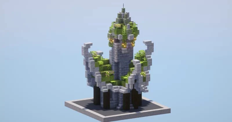 Medieval Green Fantasy House - Variant 4