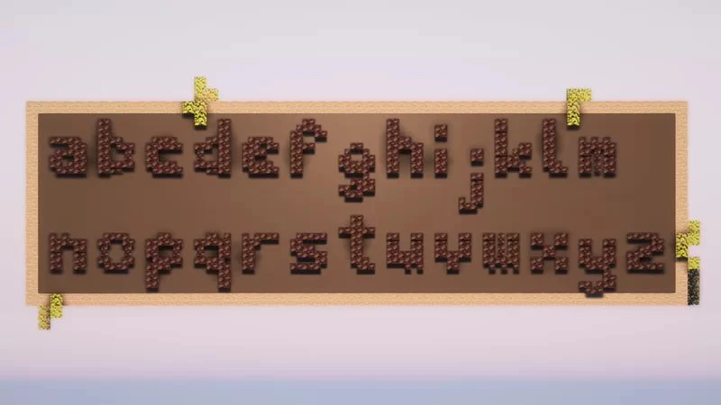 Minecraft Font Alphabet