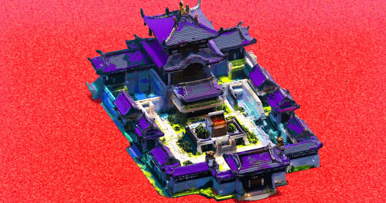 Purple Japanese Castle
