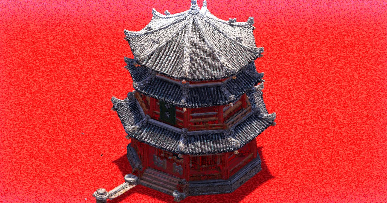 Red Chinese Pagoda