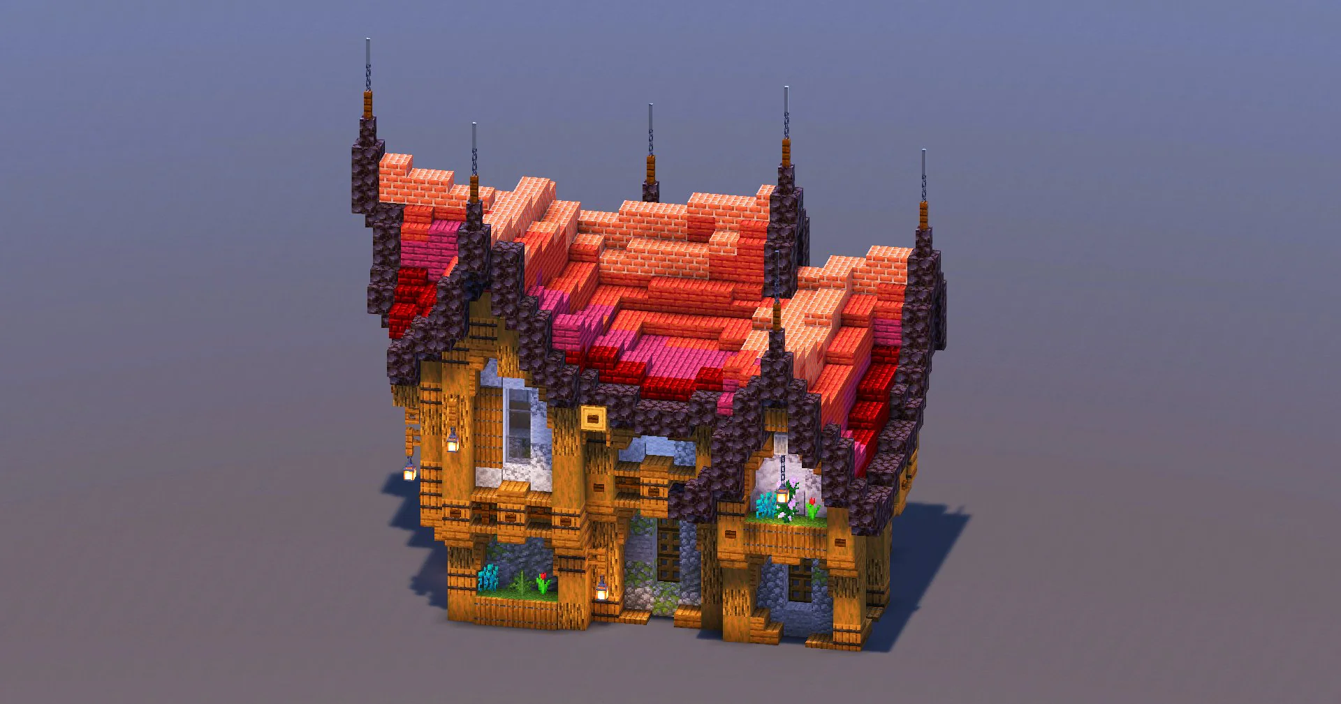 Red Medieval Fantasy House - Image 2