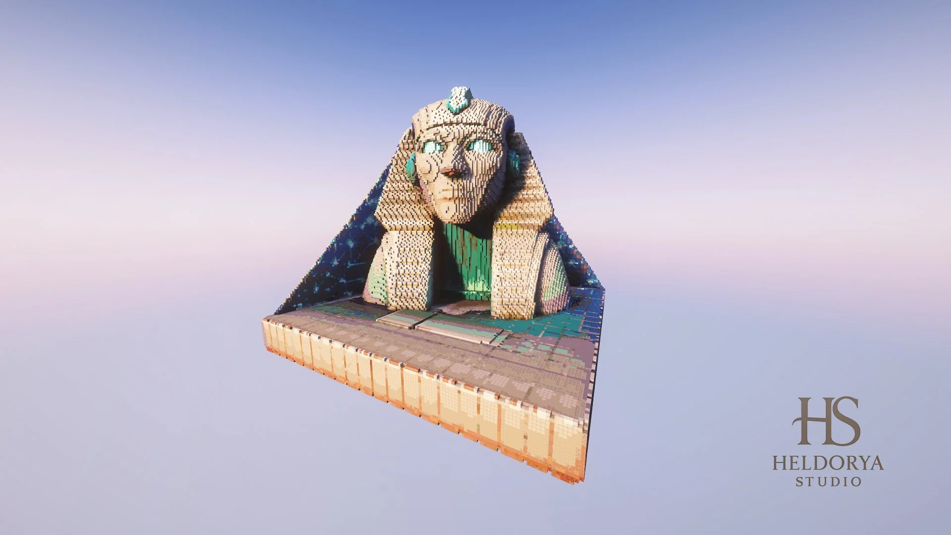 Sphynx Futuristic Monument - Statue - Detailed